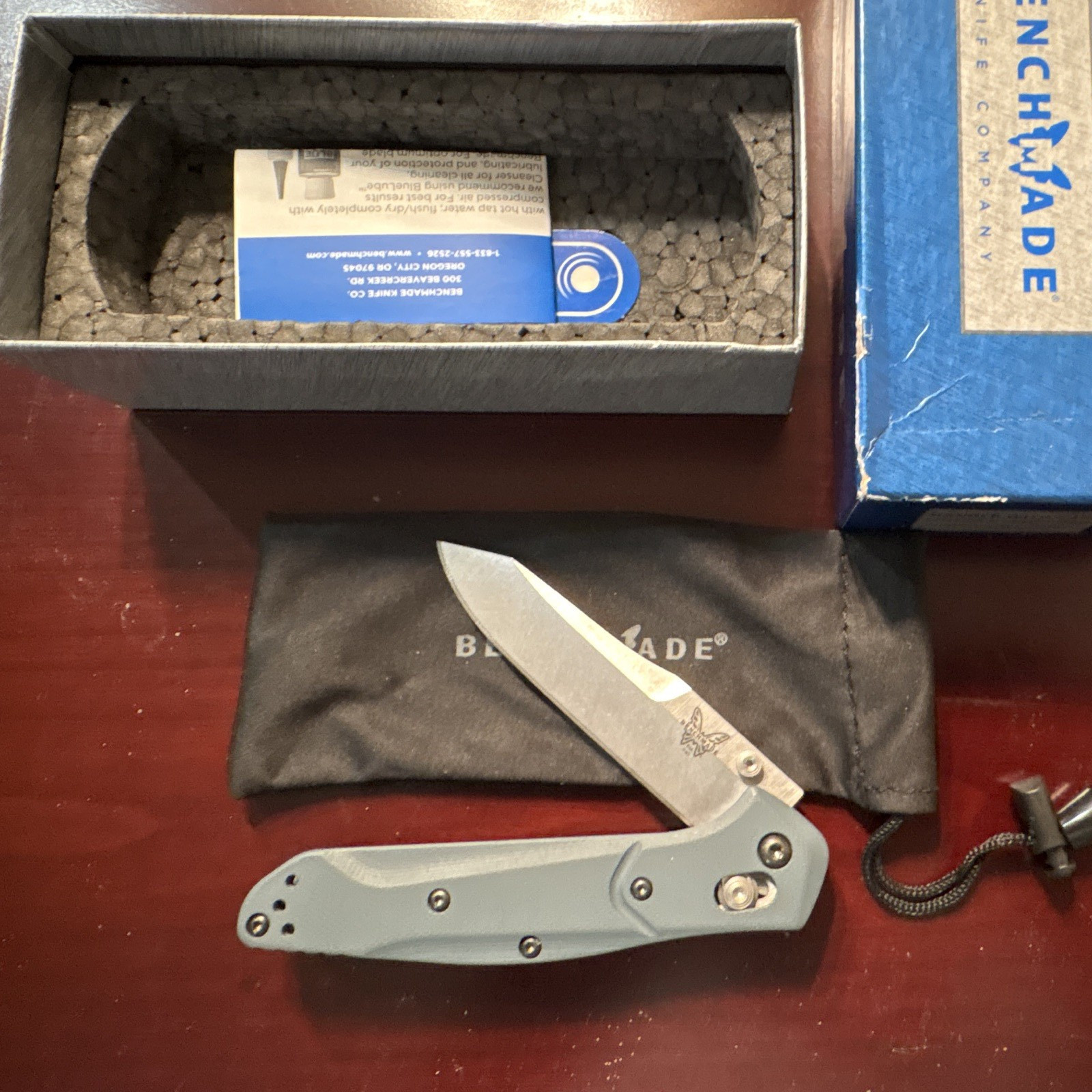 Benchmade 940-2 Osborne AXIS Lock CPM-S30V Gray/Black Aluminum Plain Edge