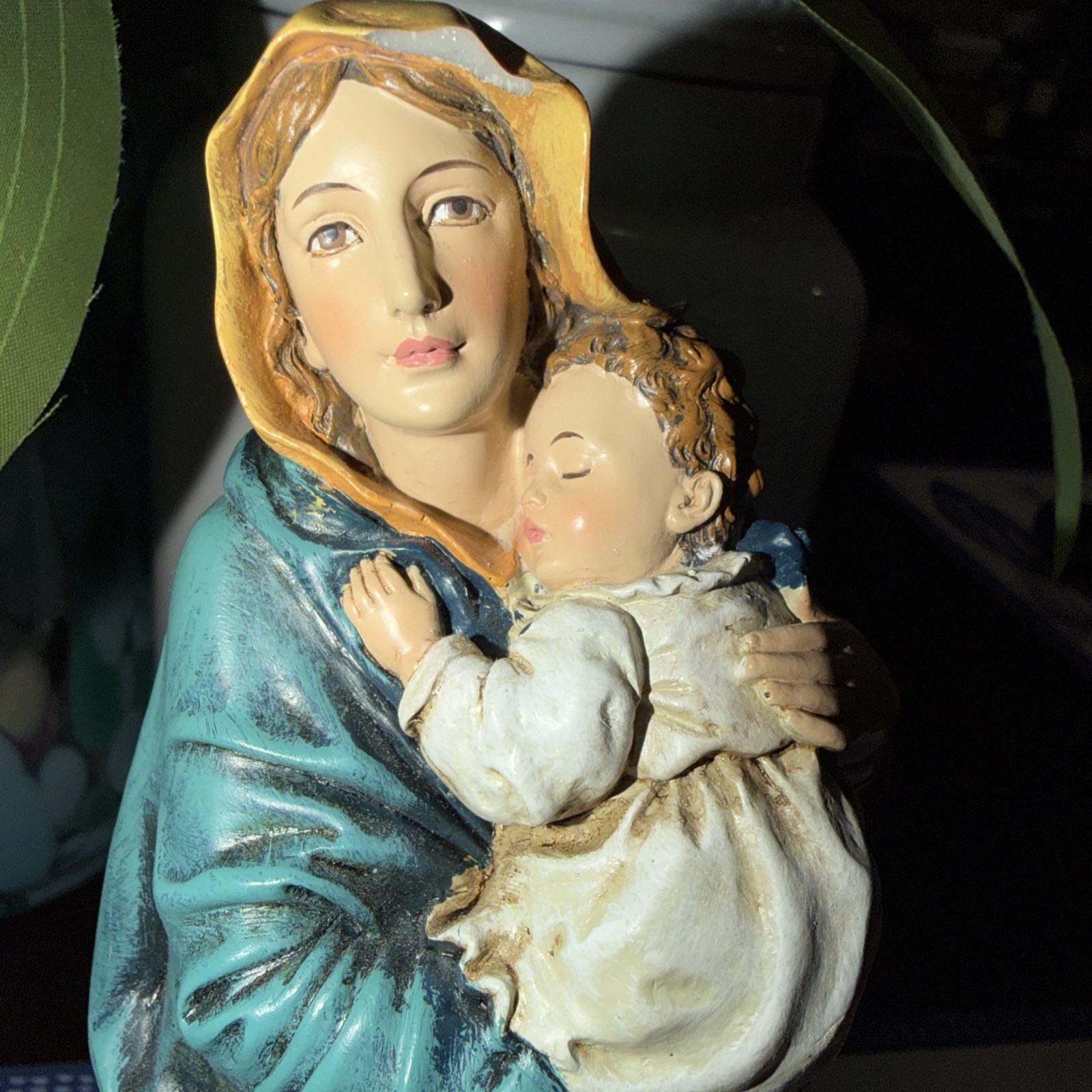 Madonna with Child Jesus Statue Religious Figurine Gift Approximately 9”