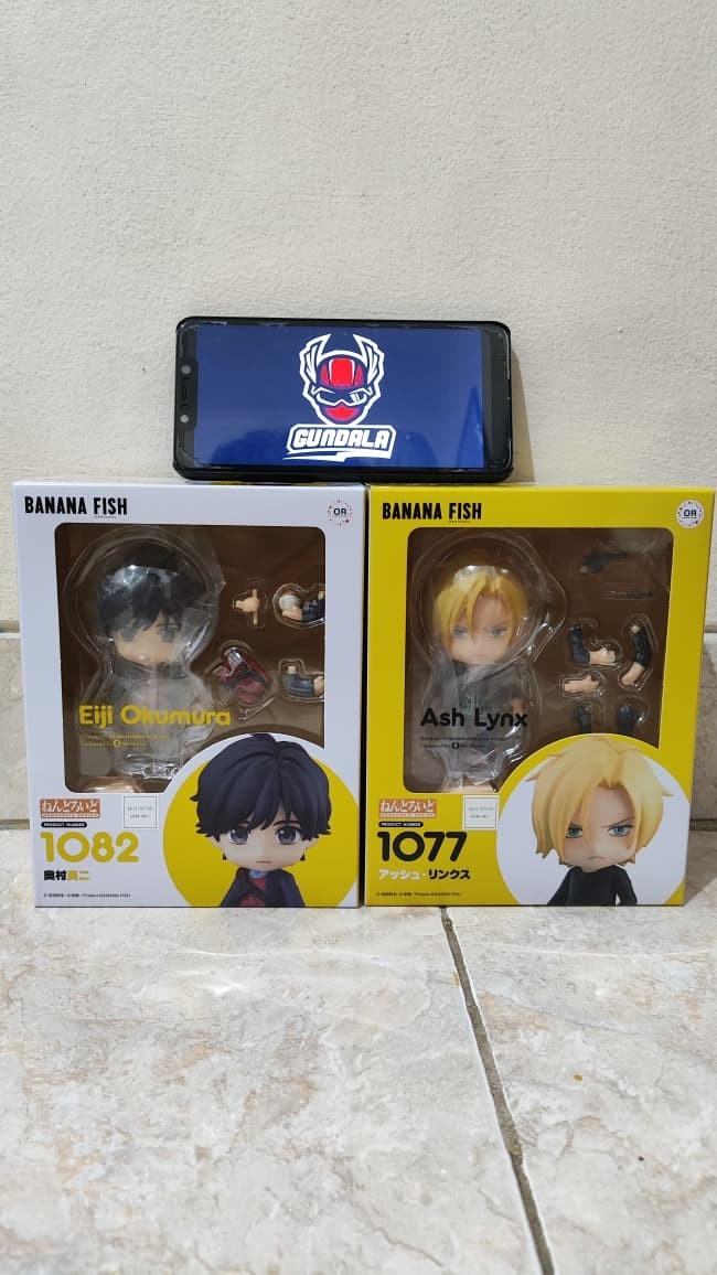 Nendoroid Ash Lynx #1077 & Eiji Okumura #1082 Banana Fish Set Of 2 Orange Rouge