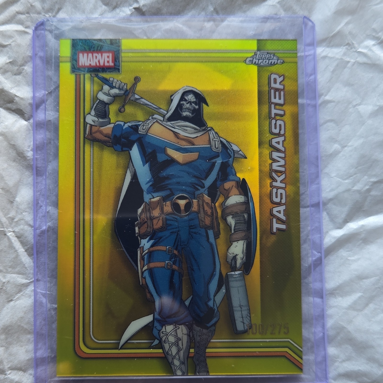 2026 Topps Chrome Marvel Yellow Taskmaster #173 Serial Numbered /275