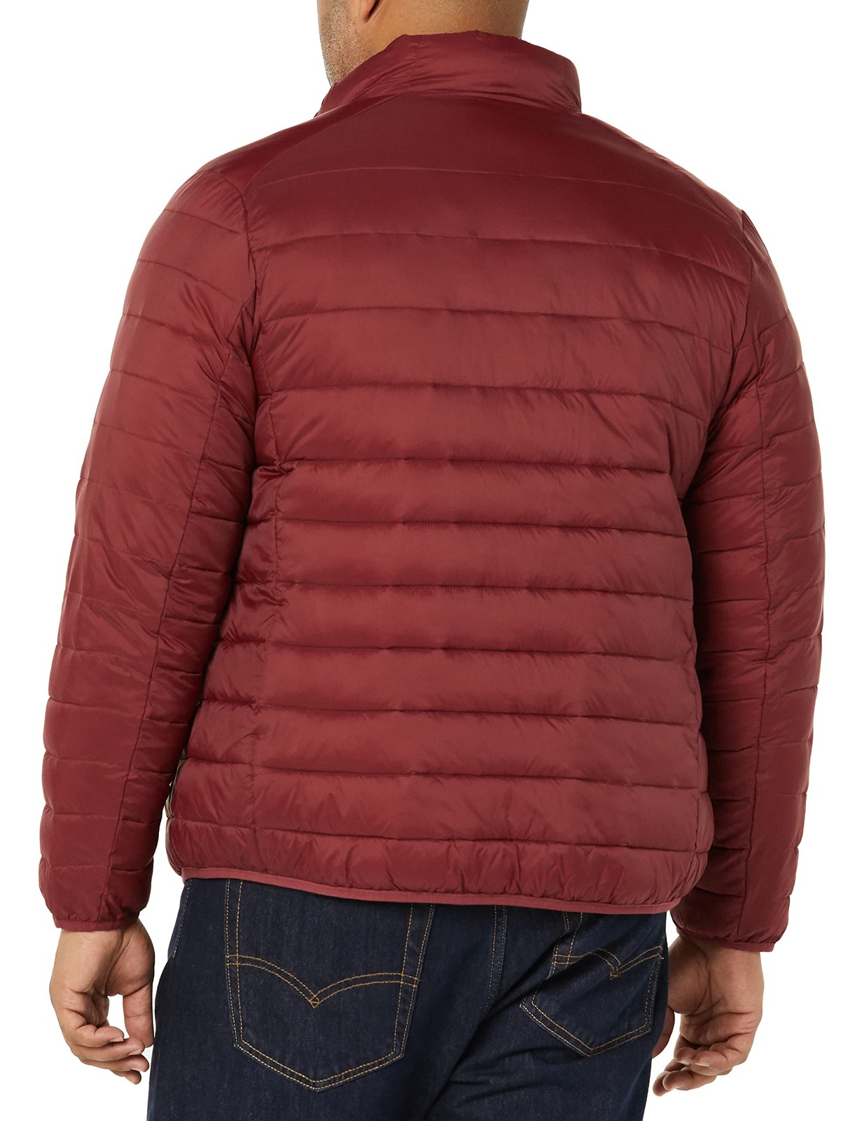 Amazon Essentials Men’s Packable Lightweight Water-Resistant Puffer Jacket Dark