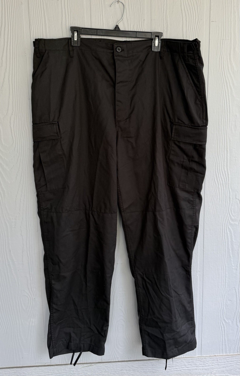 BDU TROUSERS, SOLID BLACK CAMO, ROTHCO USA, 2XL/R, 1999!