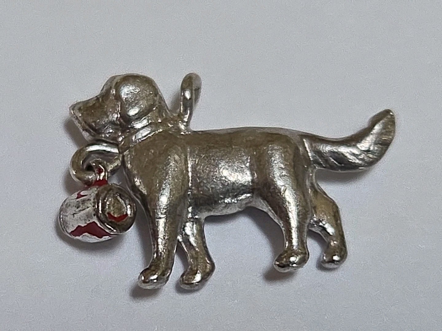 Sterling Silver ~ St Bernard Charm ~ Dangling KEG! ~ VERY RARE! ~ VINTAGE