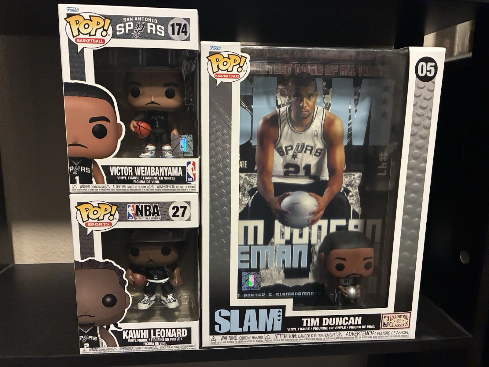 Nba Wembanyama, Kawhi, Duncan San Antonio Spurs Bundle. Free Nba Mystery Pop!