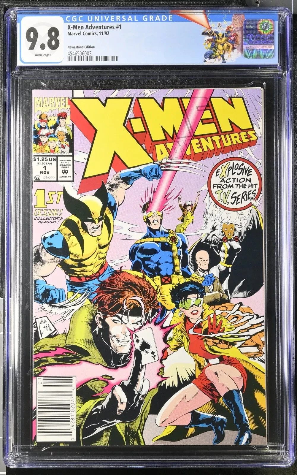 X-MEN ADVENTURES #1 NEWSSTAND EDITION CGC 9.8 JIM LEE LIGHTLE COVER
