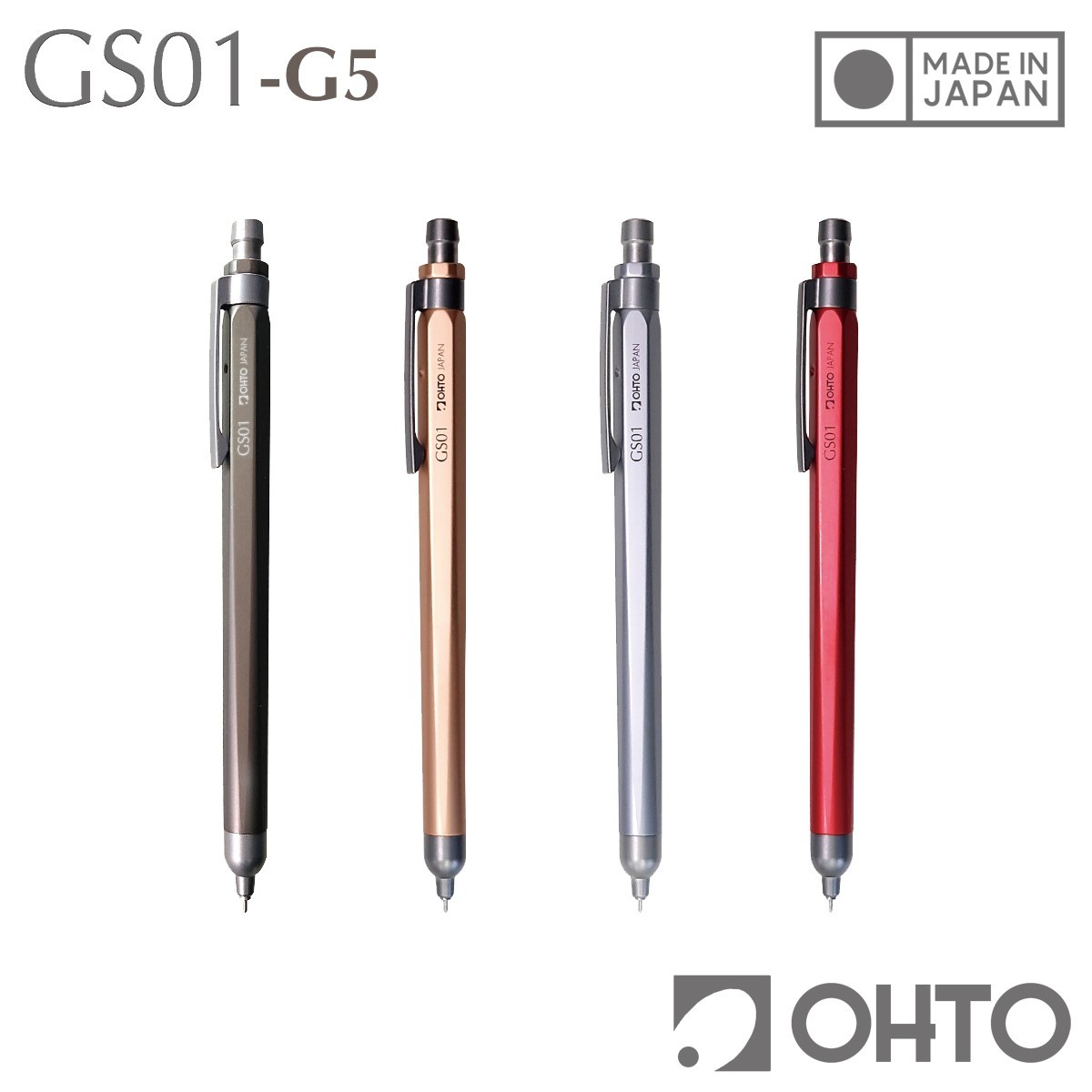 OHTO Aluminum Needle Point Ball Point Pen GS01 0.7mm Made in Japan