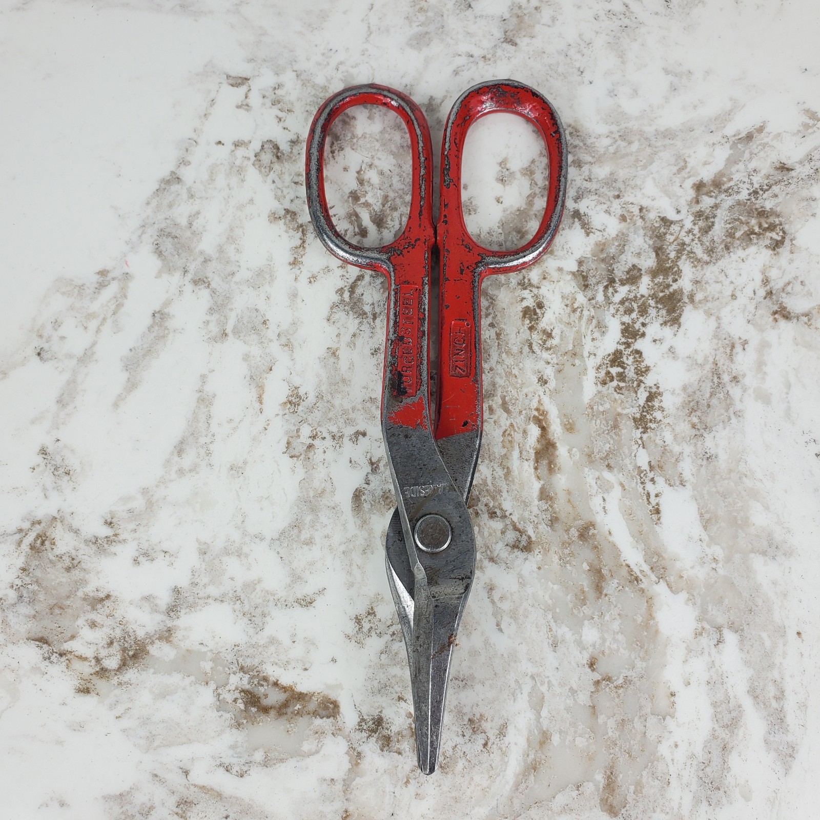 Vintage Heavy Duty Drop Forged in USA Tin Snips 10 Inches #9142