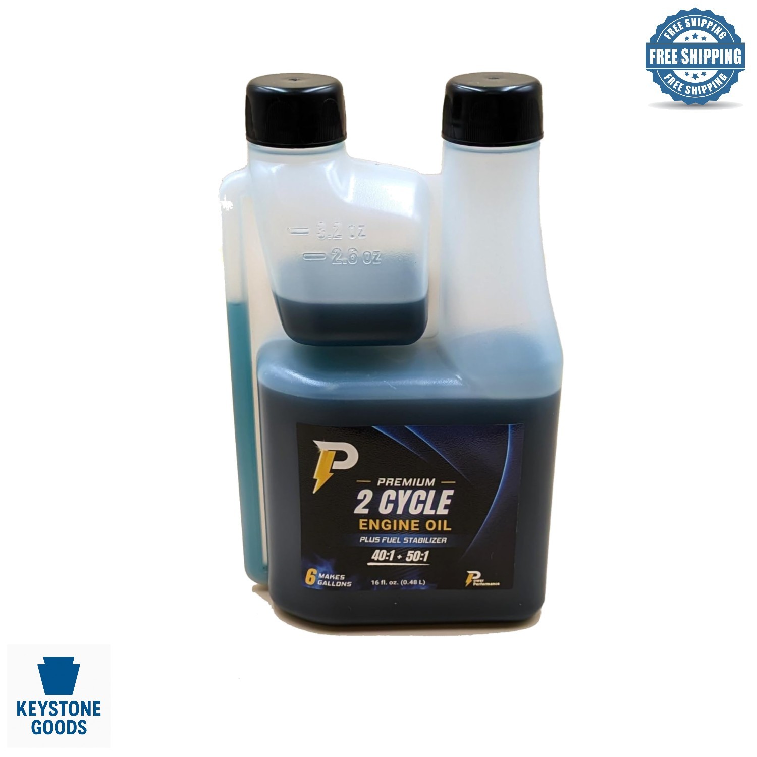 16oz 2-Cycle Oil with Easy Measure Bottle for Outdoor Power Equipment