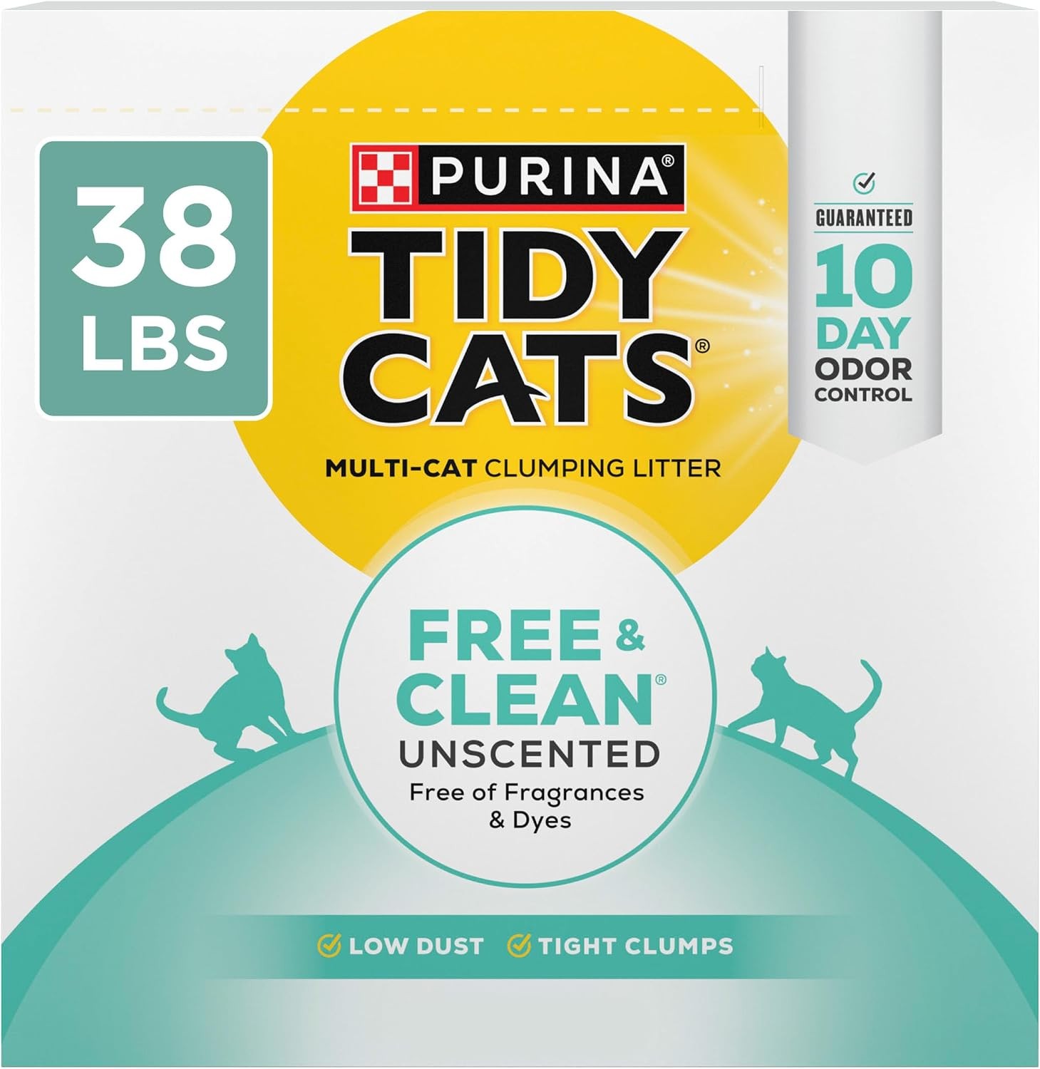 Purina Tidy Cats Free and Clean Unscented Clumping Cat Litter with Odor Control