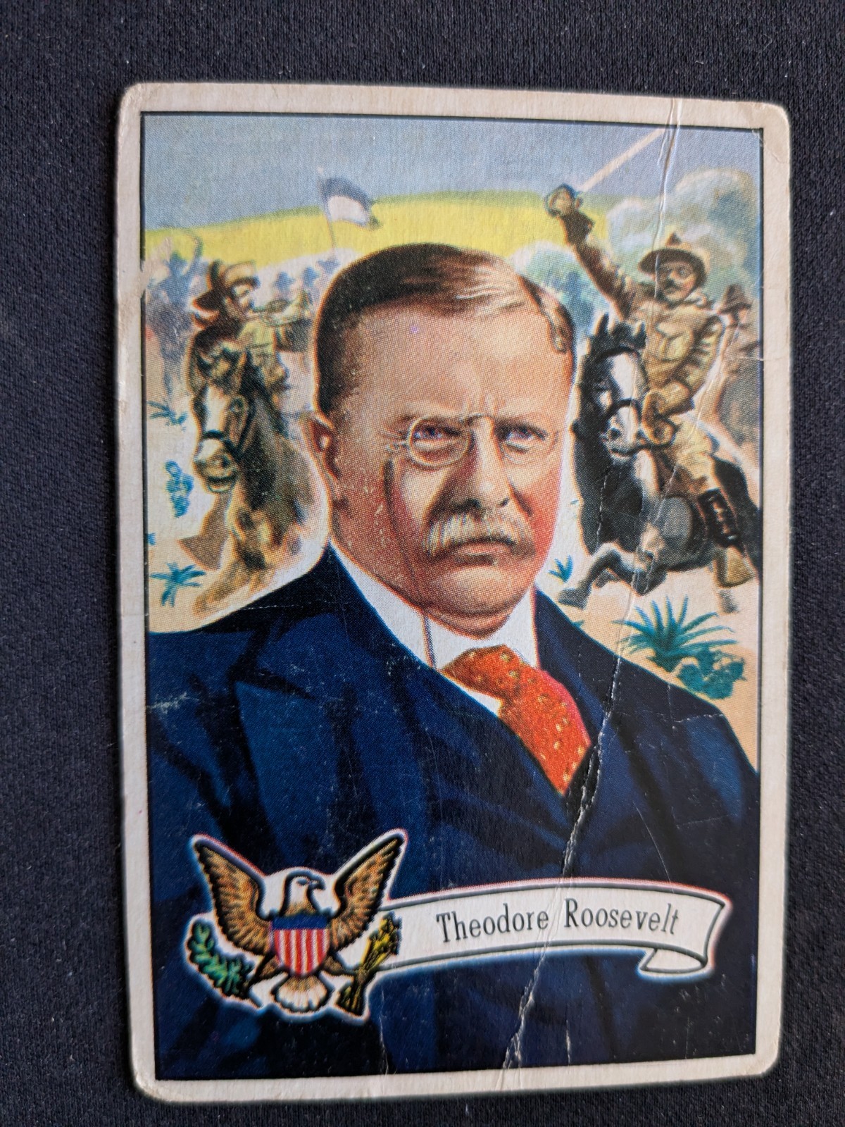 1952 Bowman U.S Presidents # 28 Theodore Roosevelt (VG)