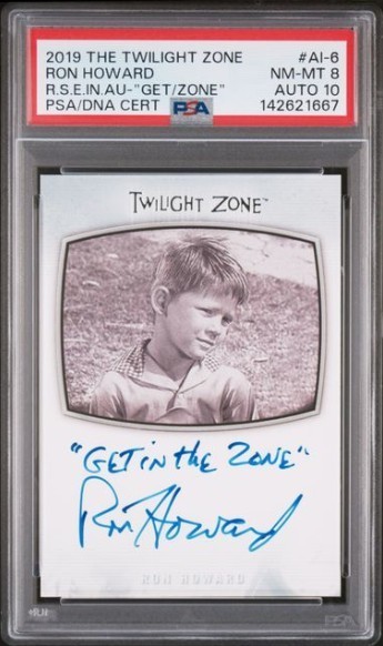 Ron Howard – 2019 Twilight Zone Autograph ‘Get In The Zone’ PSA 8/10