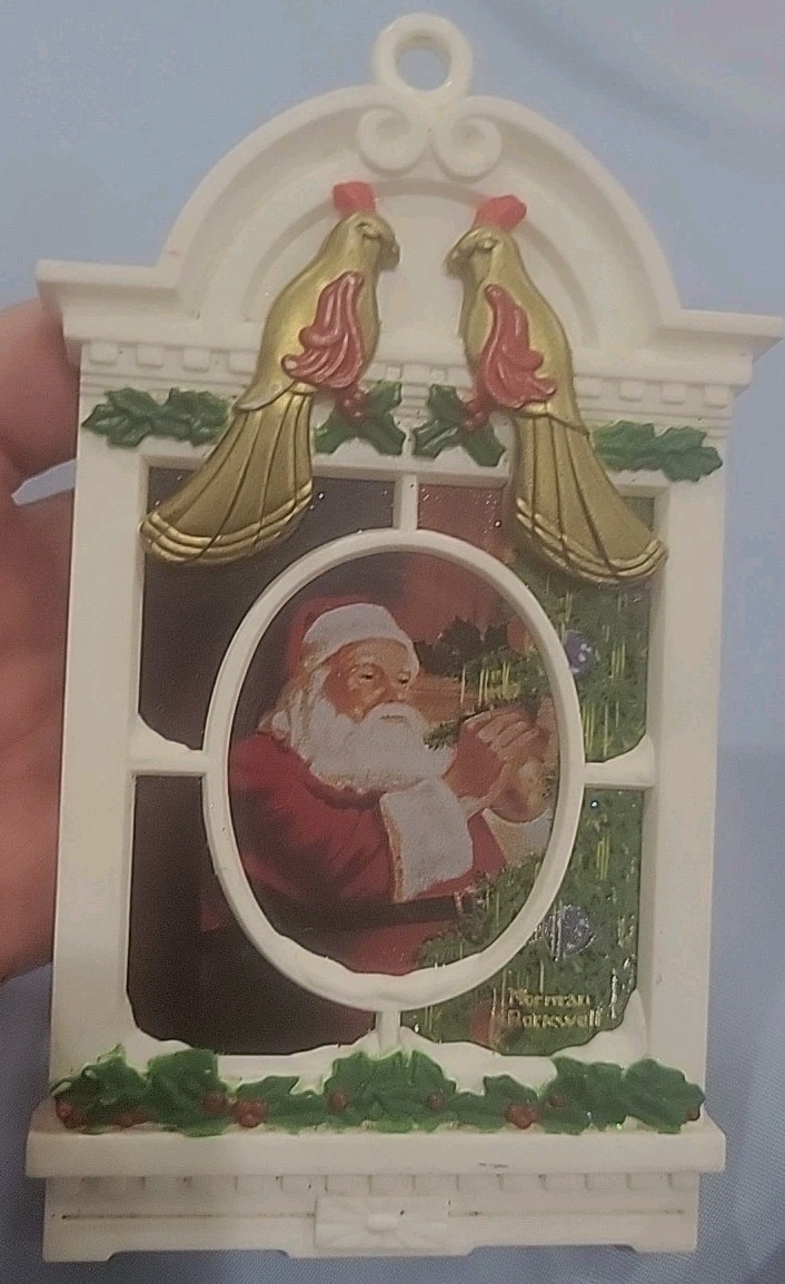 VINTAGE 1991 Norman Rockwell’ Legends of Santa Window Frane Ornament