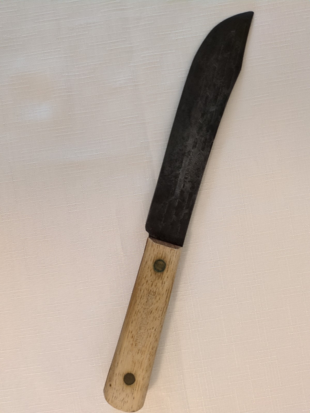 Vntg Old Hickory”True Edge”Ontario Knife Co. Butcher Knife 7″ Blade Made InU.S.A