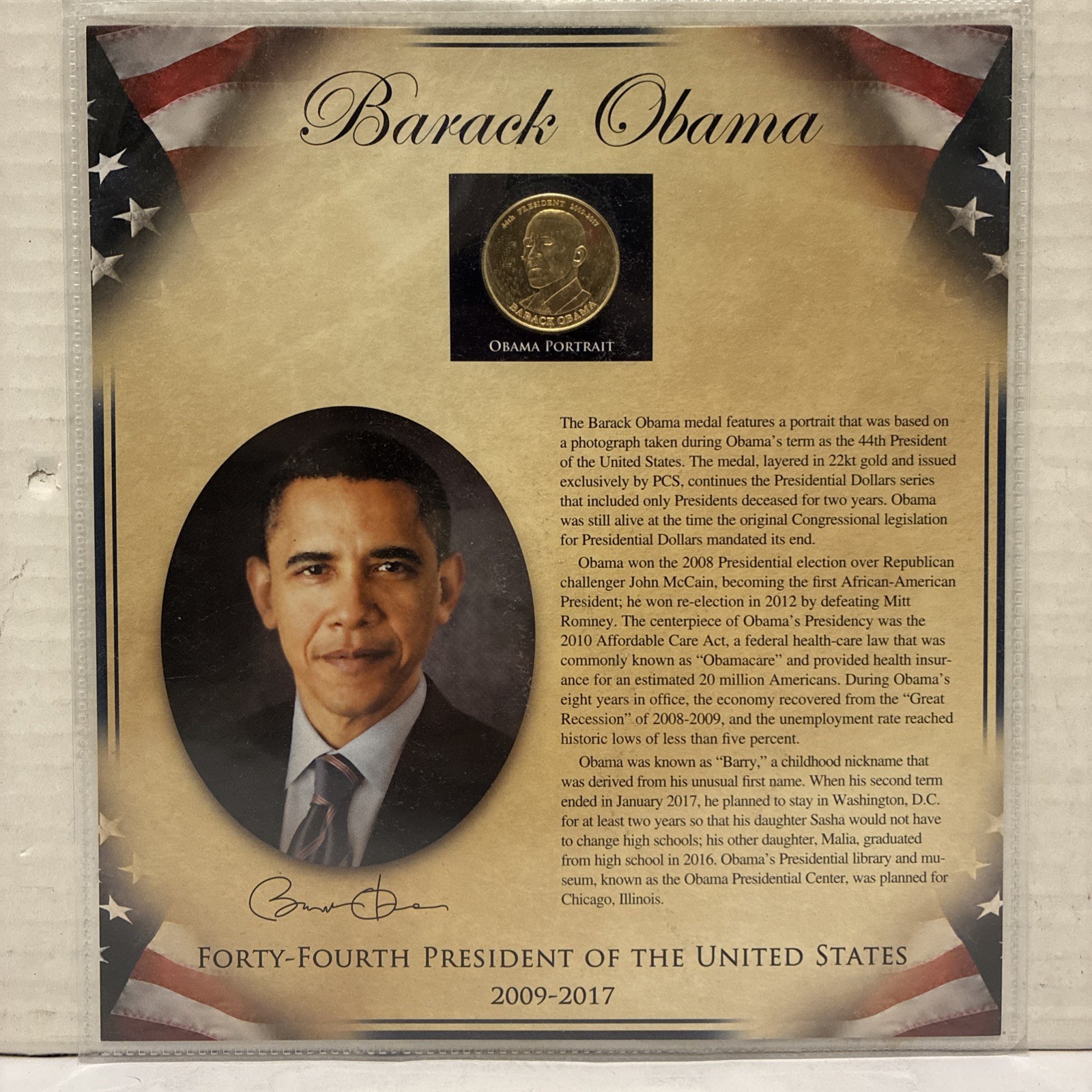 US Postal Society Barack Obama Forty-Fourth (44) President of the United States