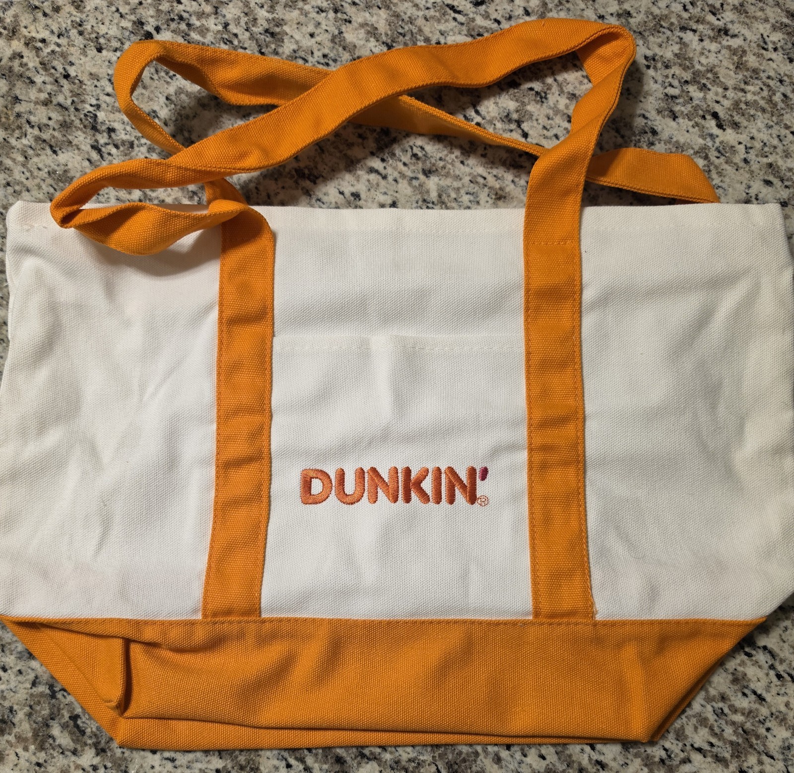 2026 Dunkin Donuts Tote Bag 19″x12″ Orange White 100% Authentic Canvas🍩🧡🩷