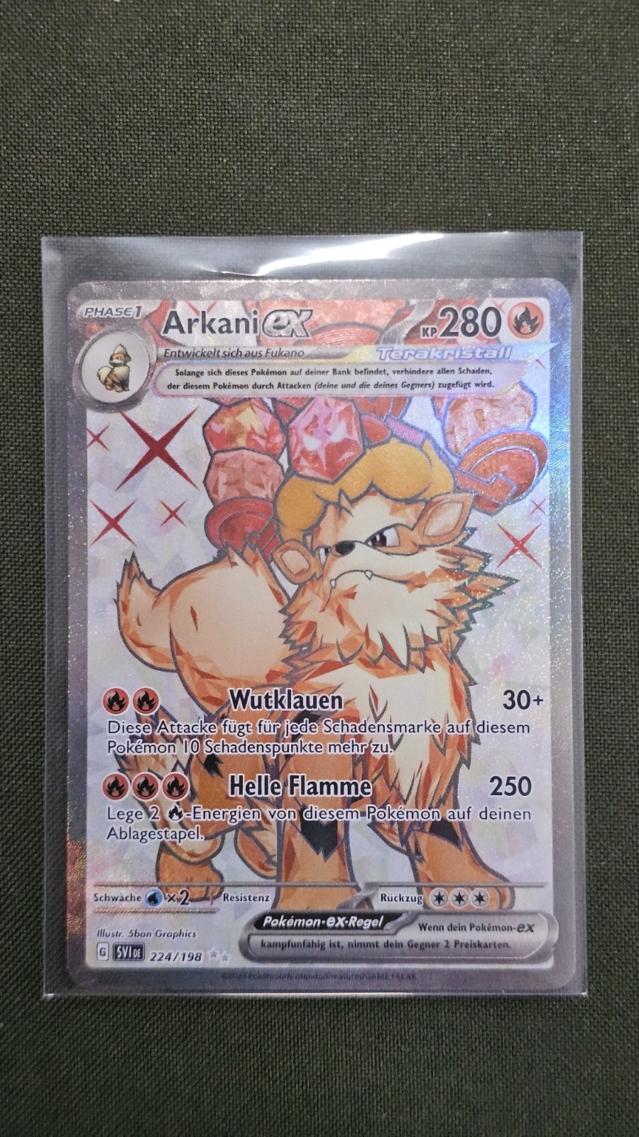 Arkani ex 224/198 SVI Full Art – Karmesin & Purpur Deutsch Pokemon TCG – NM