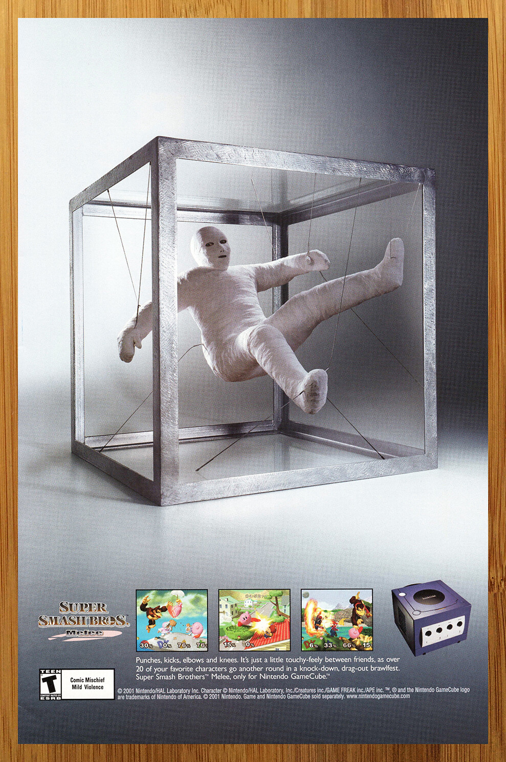 2001 Super Smash Bros. Melee Gamecube GCN Print Ad/Poster Official Promo Art