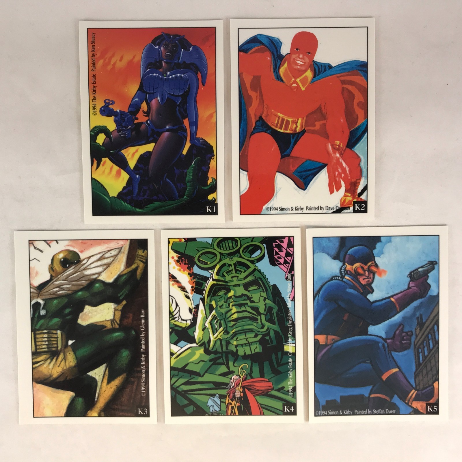 JACK KIRBY & JOE SIMON: A TRIBUTE TO Complete “ART CARD” Chase Card Set K1-K5