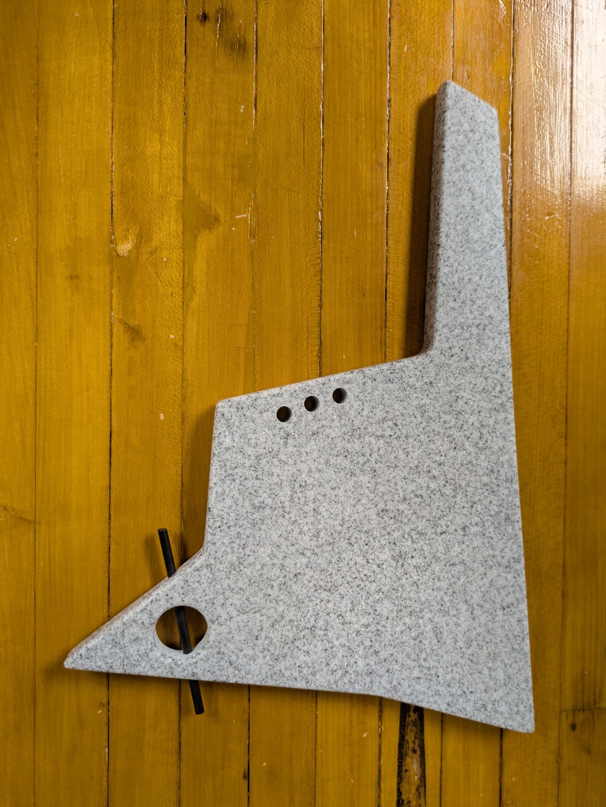 VTG MCM POST MODERN Granite Style Hand Mirror AMAZING