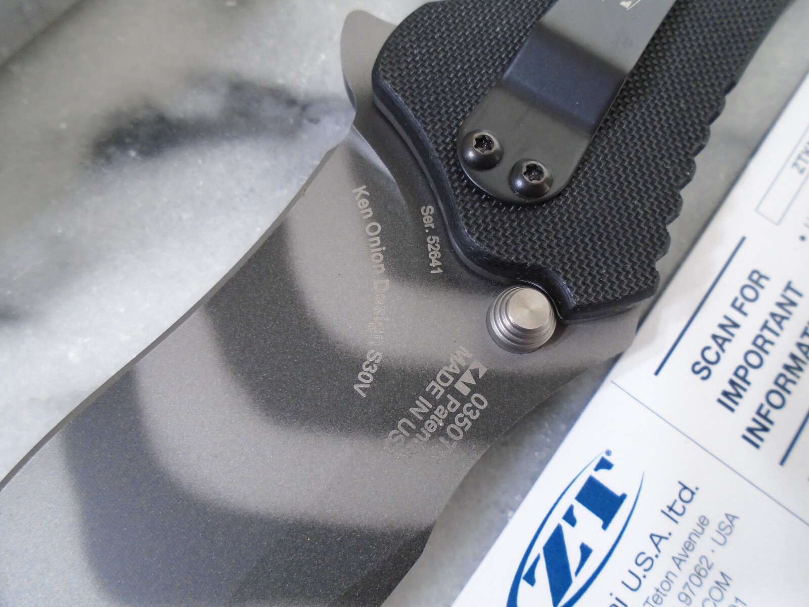 Zero Tolerance Assisted Open Pocket Knife ZT0350TS CPM S30V Steel G10 USA Stripe
