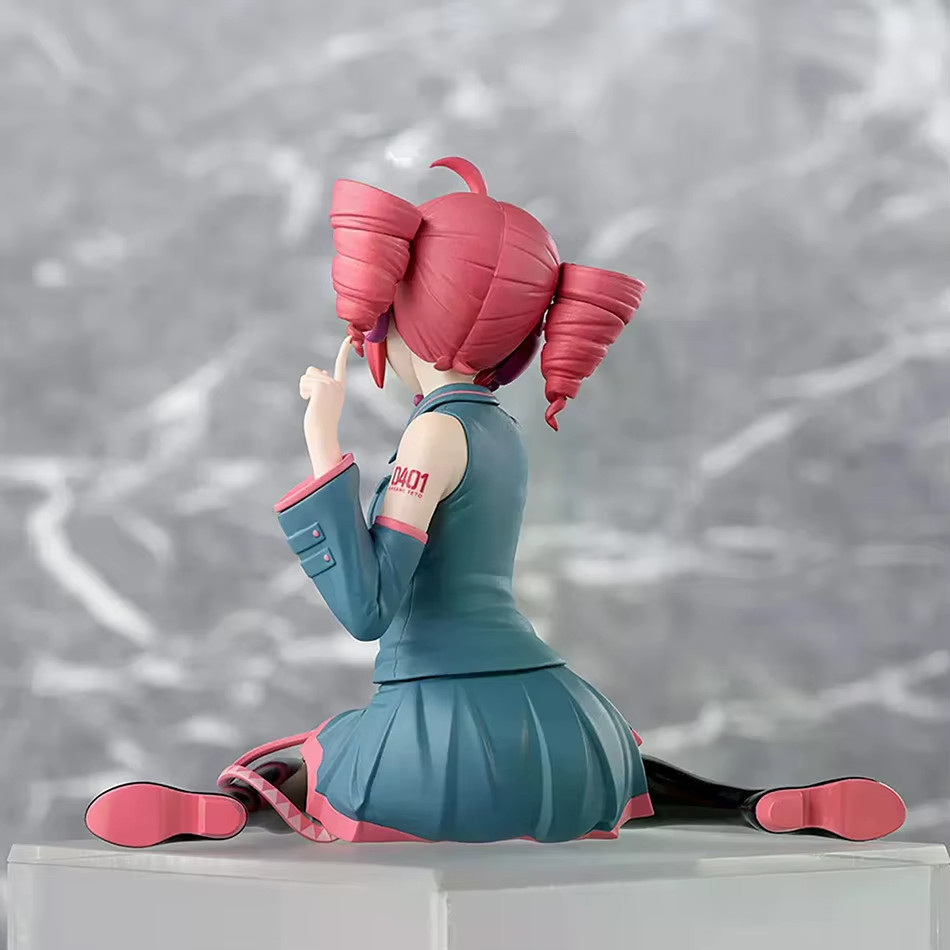 Kasane Teto PVC Figure UTAU Anime Cute Sitting Posture Statue Toy