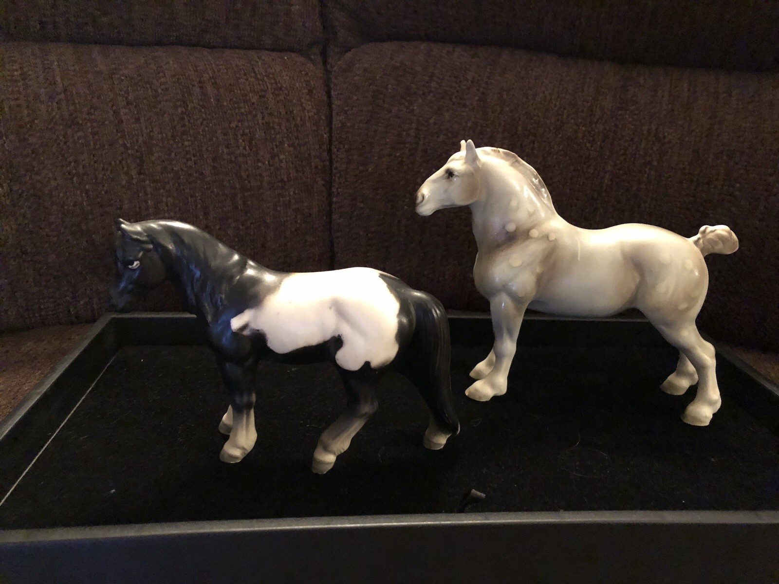 2 Porcelain Figurine Horses Shafford Japan