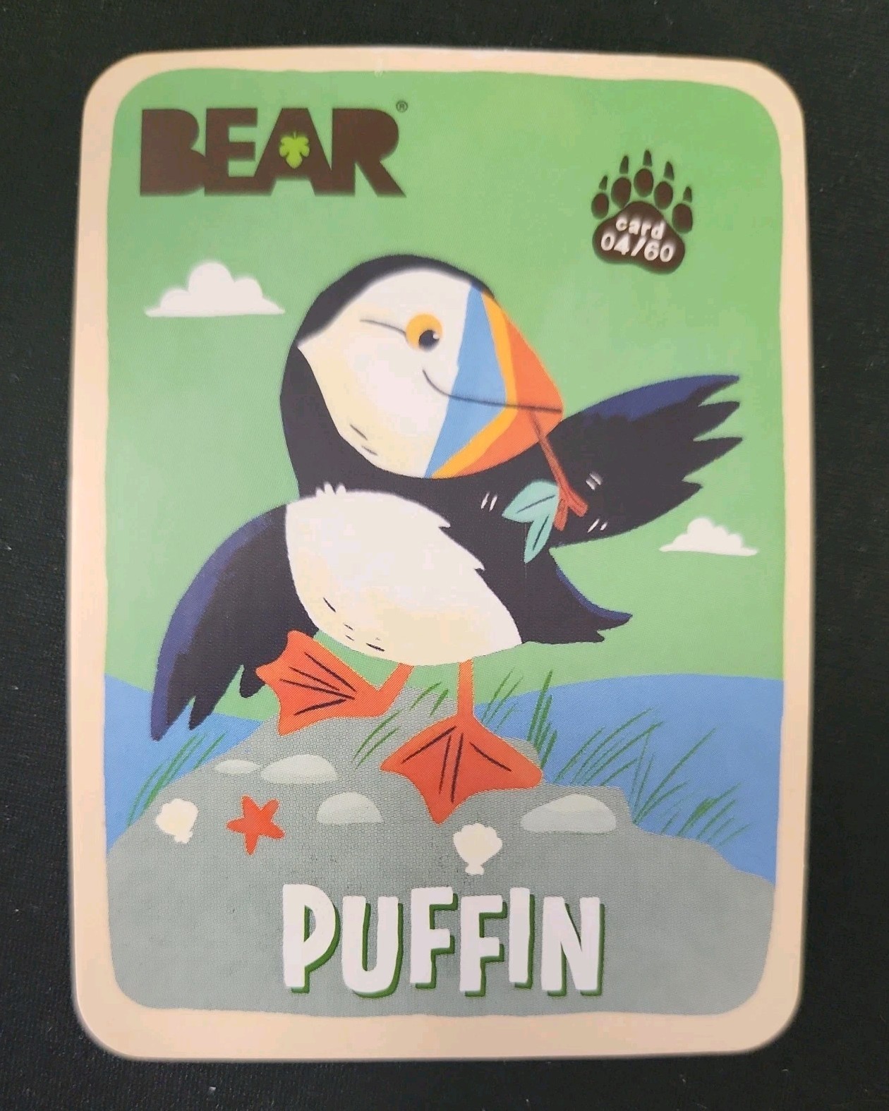 🔥 BEAR Puffin Fruit Snack Animal Trading Card – #04/60