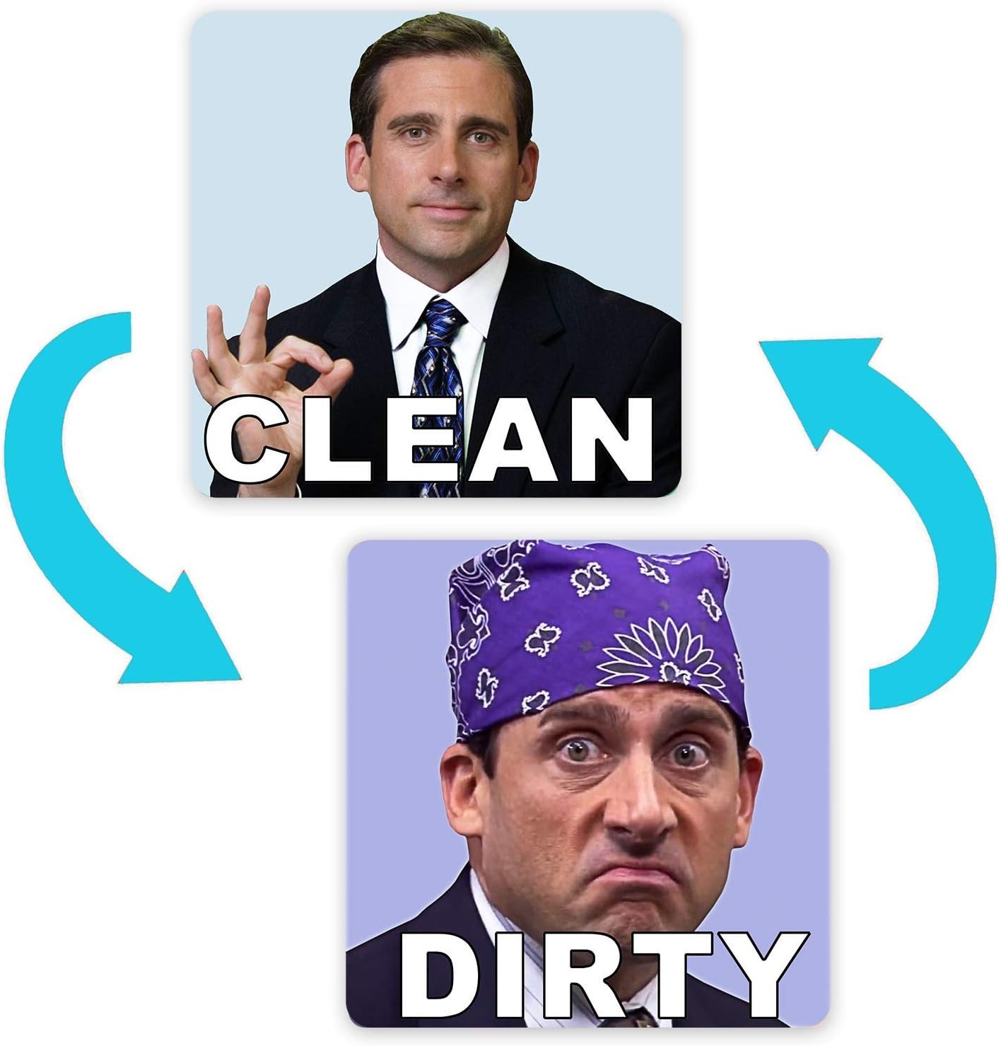 4×4 Inch Clean Dirty Magnet: From Michael Scott – Strong & Safe for Your Kitchen