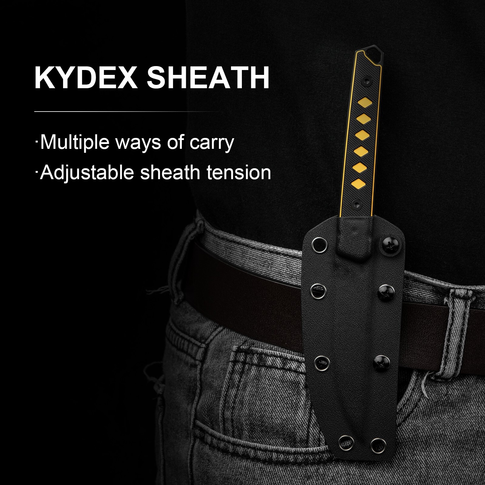 Kizer Kwaiken Standard Pocket Fixed Knife Nitro-V Blade G10 Handle With Sheath