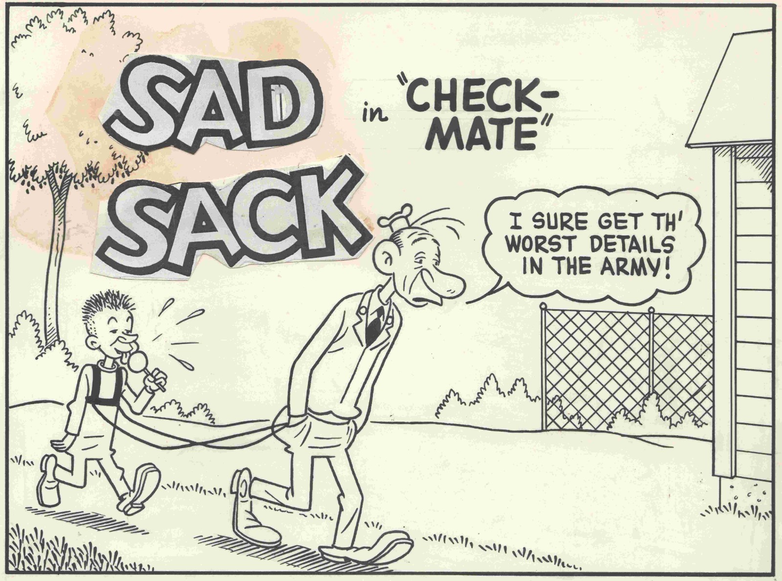 George Baker – Sad Sack #26 (1949 series) – story title page