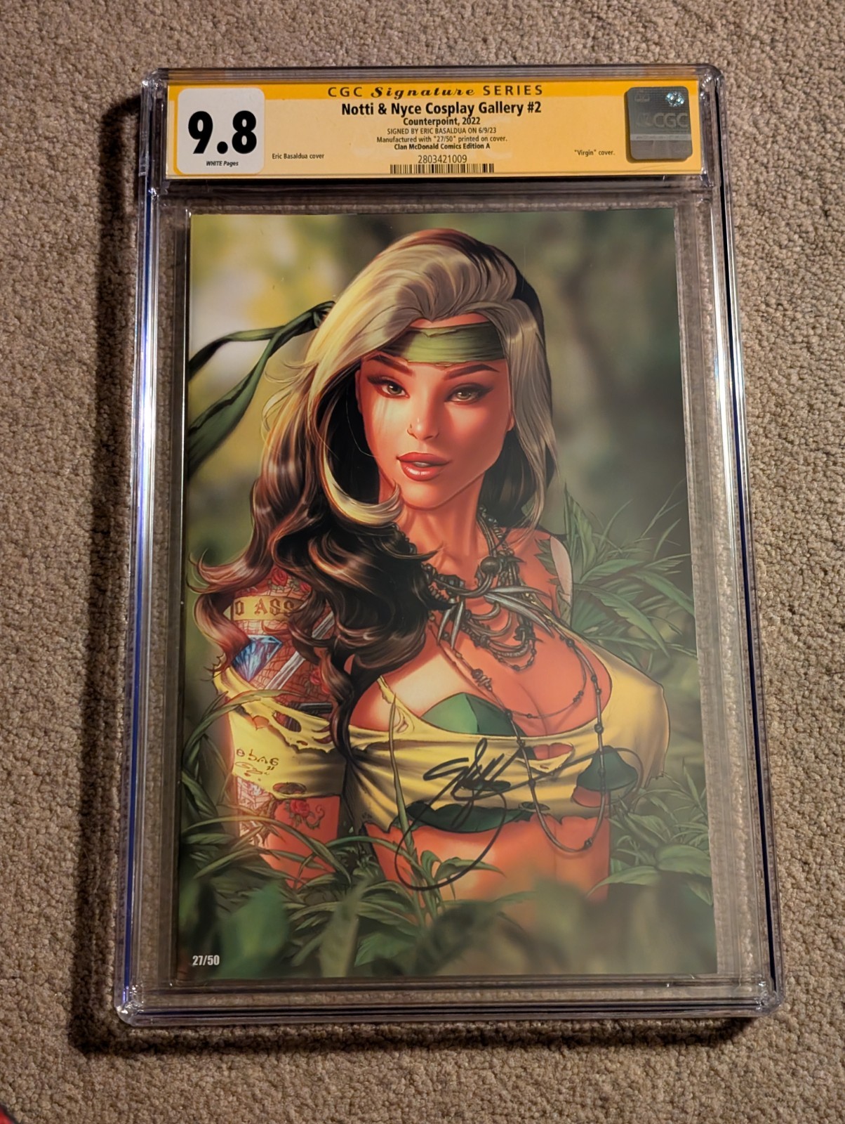 Cosplay Gallery #2 CGC 9.8 SS Virgin Savage Rogue Signed By Eric Basaldua EBas
