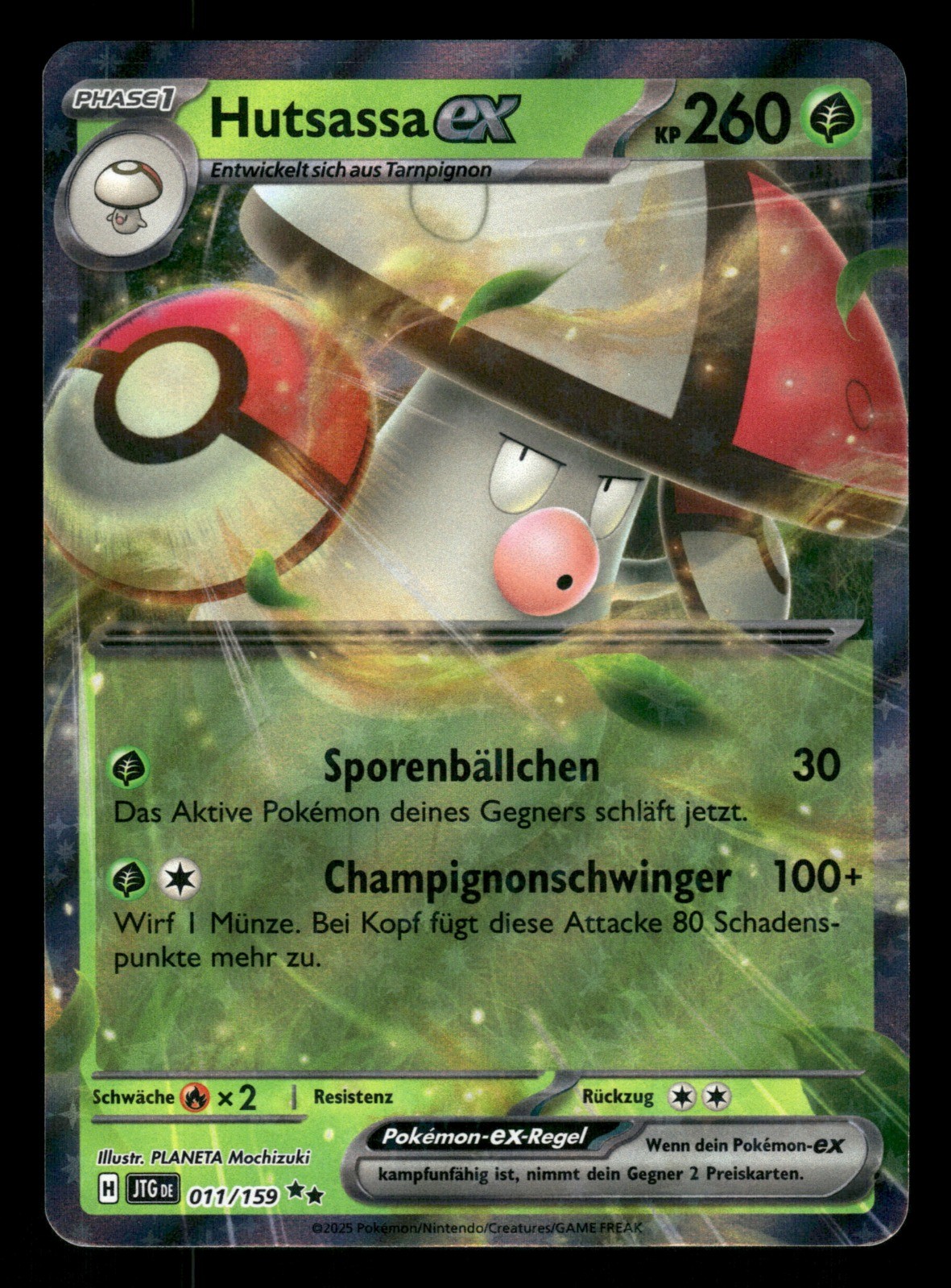 GERMAN Hutsassa-ex 011 Holo Travel Companions PLANETA Mochizuki sv Pokemon Cards