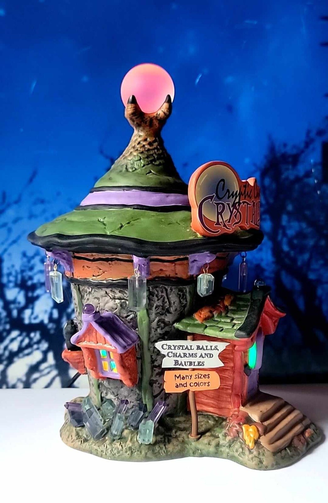 DEPT 56 Witch Hollow CRYPTIC CAVE CRYSTALS! Snow Village Halloween, Very cool