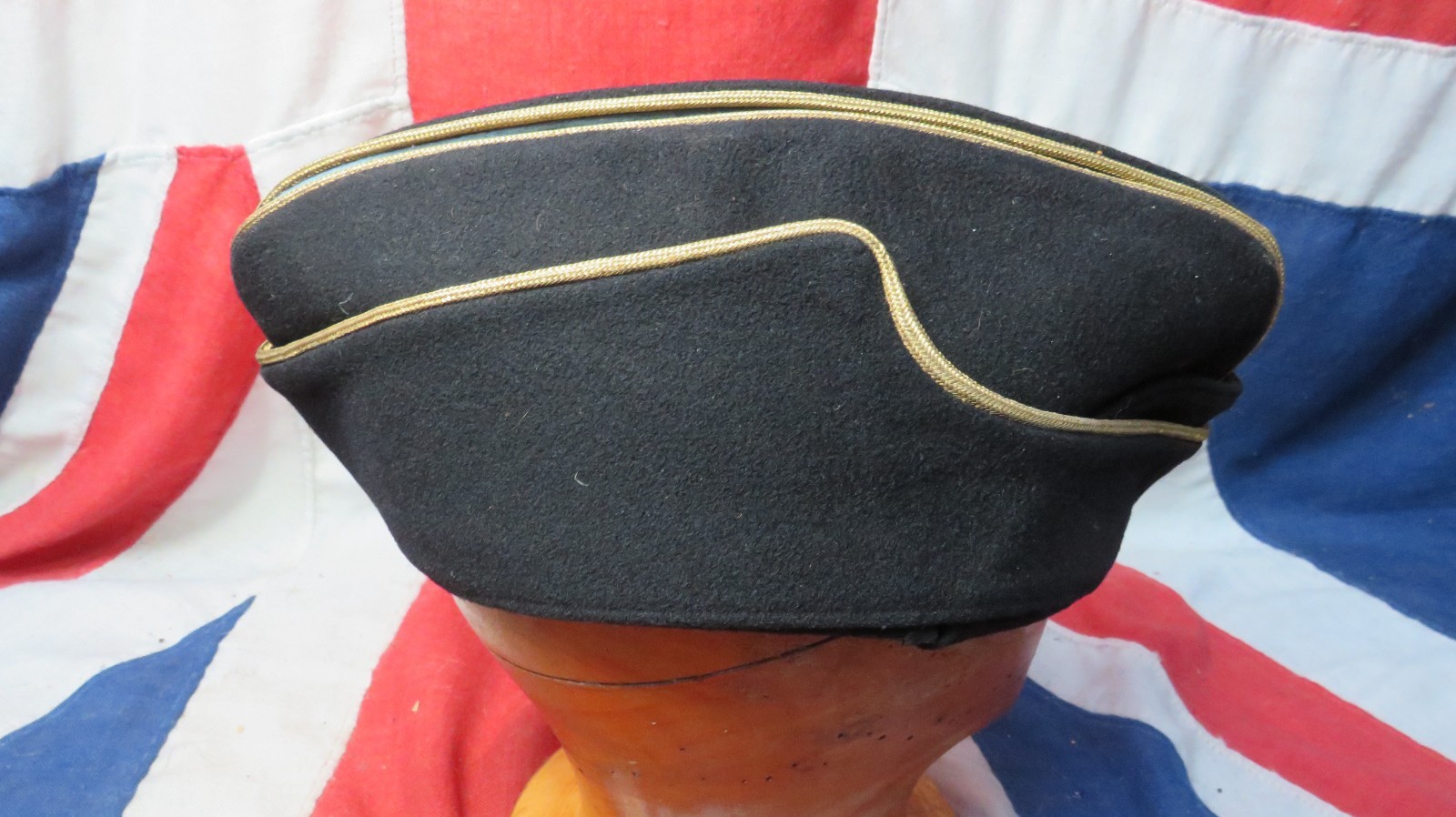 WWII / 50’s Royal Corps of Signals Officer’s Side Cap Moss Bros Named