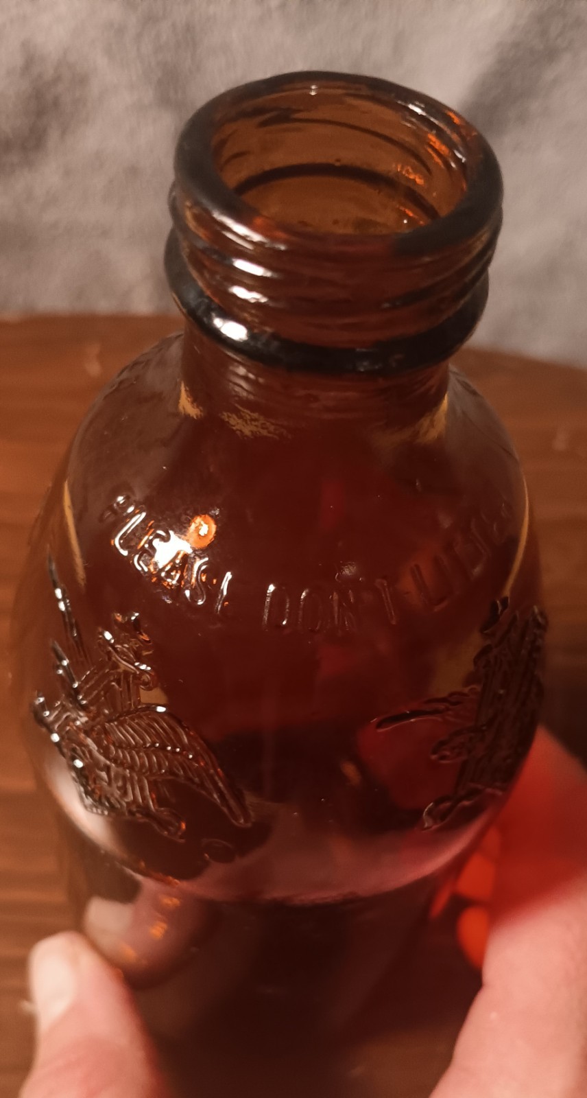 Vintage 1970’s Anheuser Busch Beer Bottle 12oz. Amber no lid