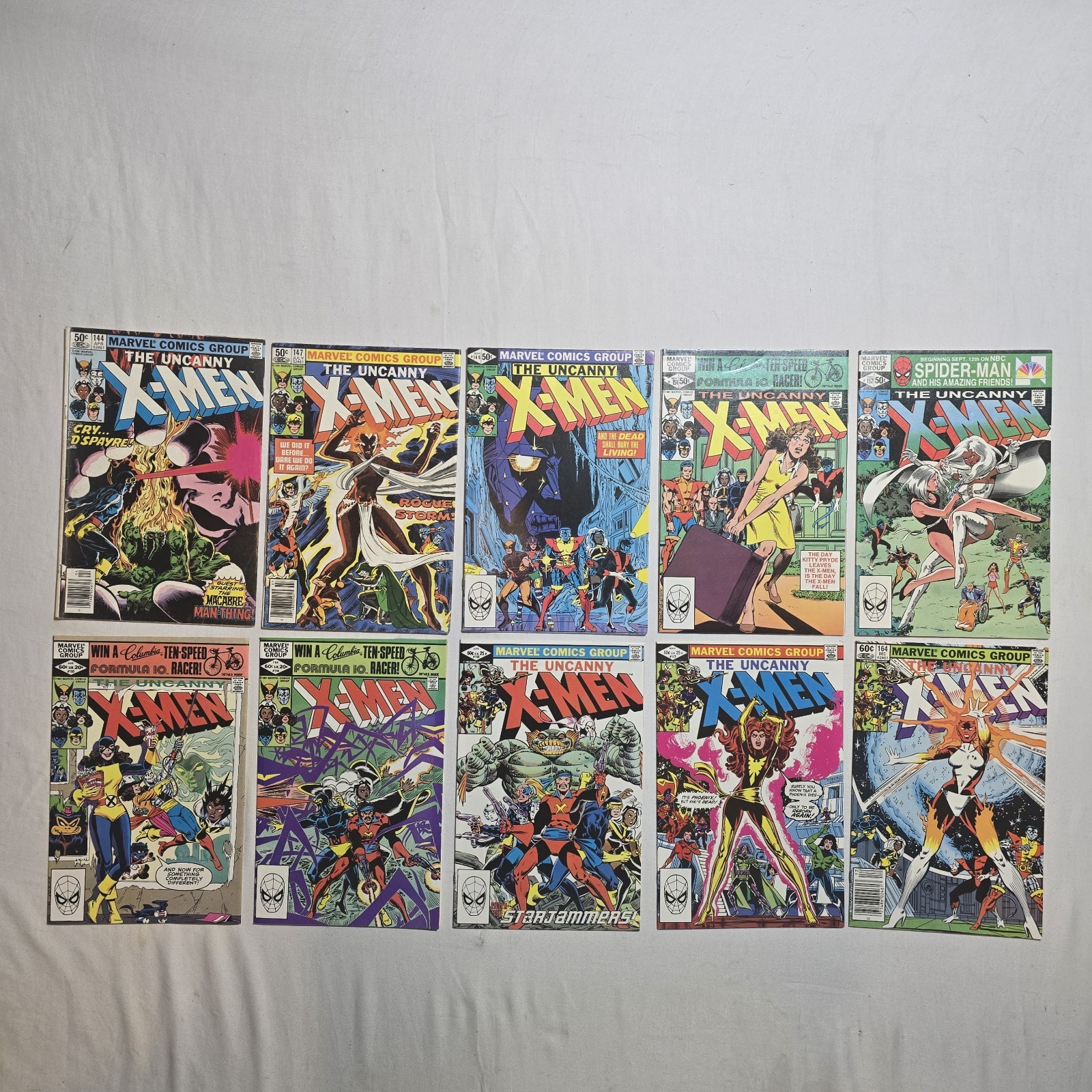 X Men The Uncanny Comic Books Issues 144, 147, 149, 151-154, 156, 157, And 164
