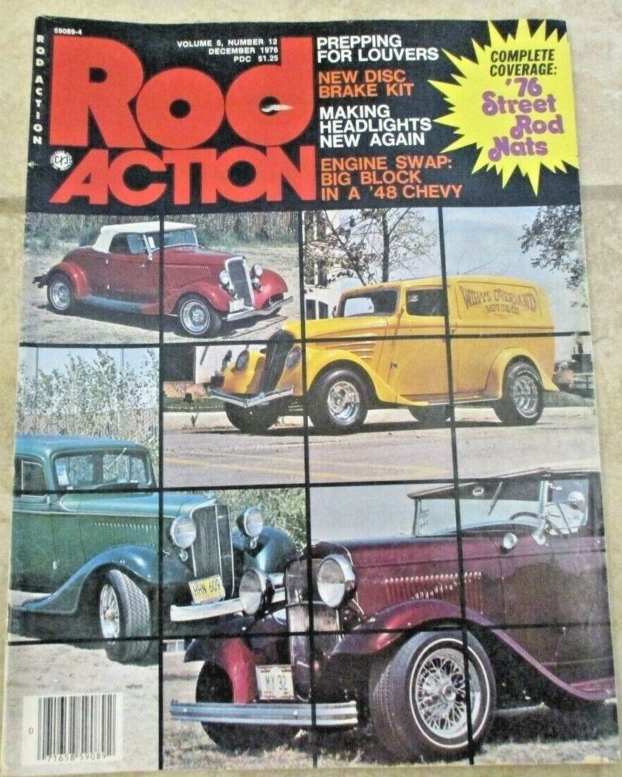 Rod Action Magazine Book Dec,1976 Street Rod Nationals Louvers Disc Brakes 1932