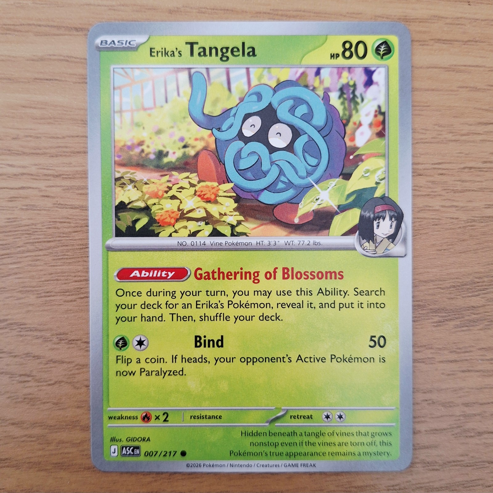 Erikas Tangela 007/217 Ascended Heroes Pokemon Card