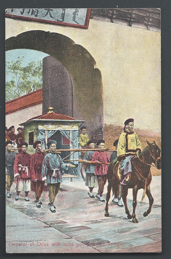 Emperor of China with suite going to Temple ca 1905