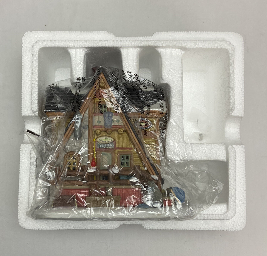 Lemax Pete’s Fishing Cabin Lighted Christmas Village House 85321 2018 NO LIGHT
