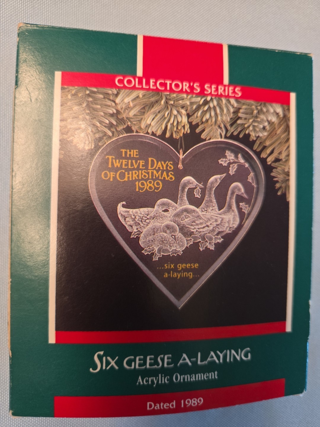 Hallmark 1989 “Six Geese A-Laying” Ornament – NEW w /Box