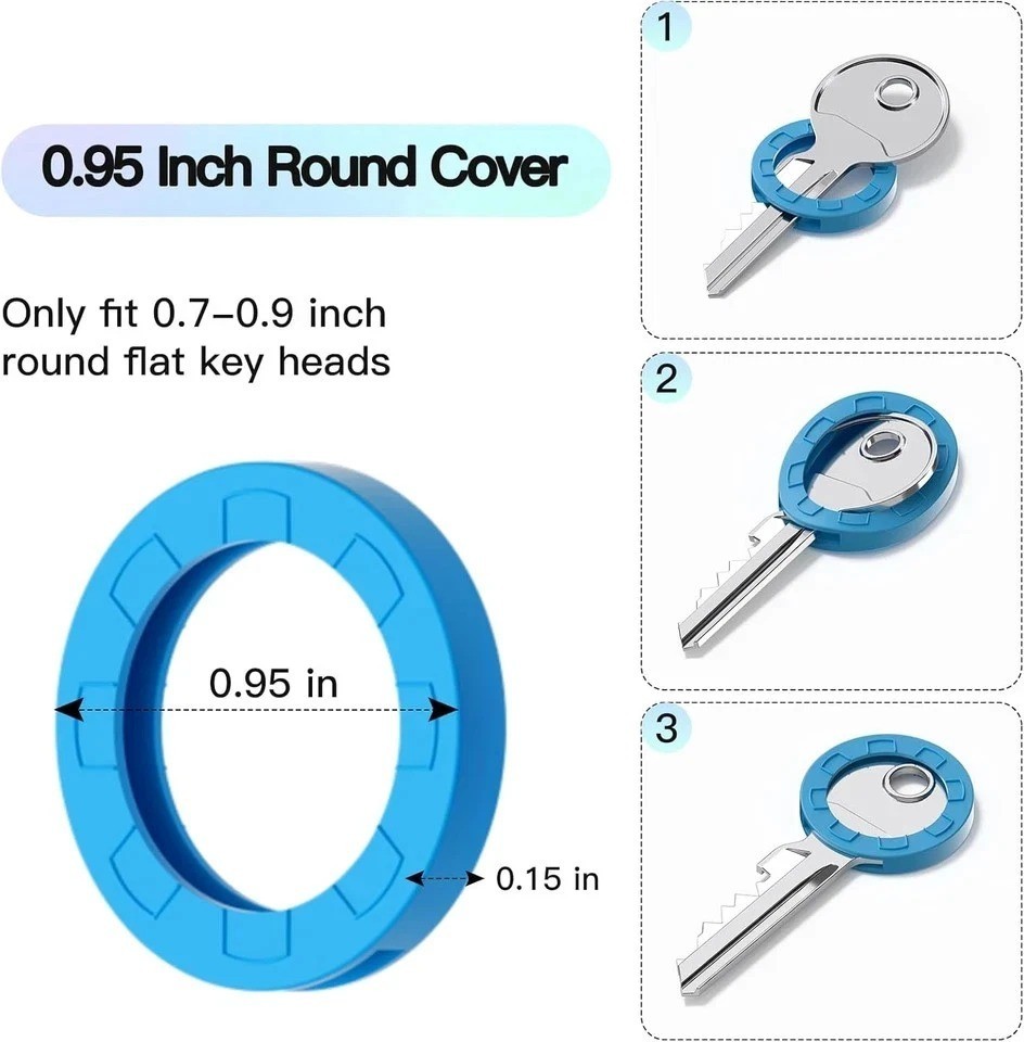 54PCS Key Caps Covers Tags, Plastic Key Color Identifiers for Standard Flat Hous