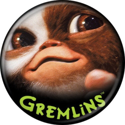 Gremlins Gizmo Cute 1.25 Inch Button NEW 100% Officially Licensed