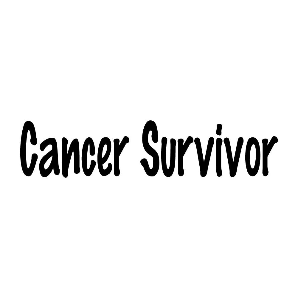 Cancer Survivor Decal Sticker Black Die Cut Vinyl