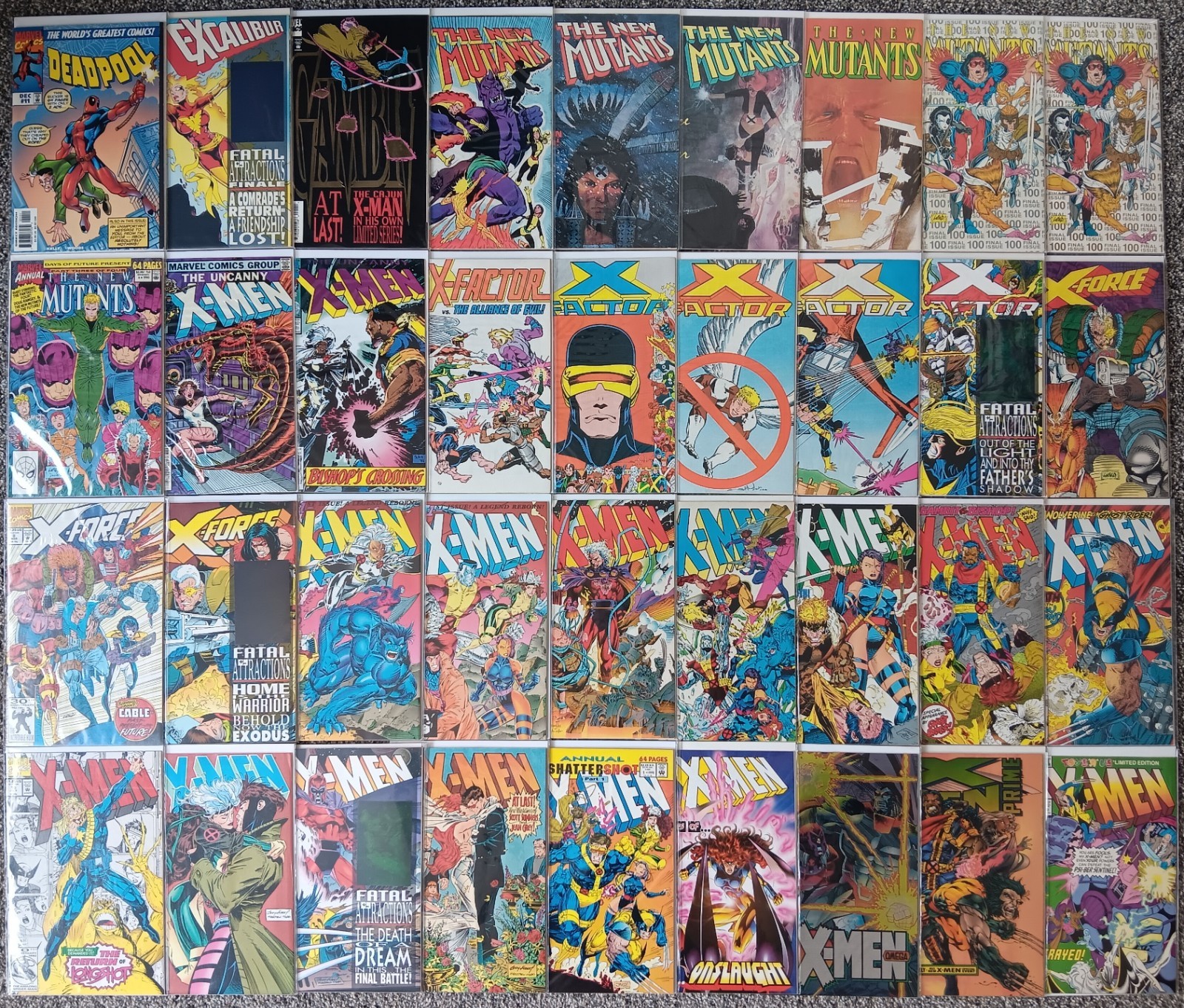 Retro New Mutants X-Factor X-Force X-Men lot