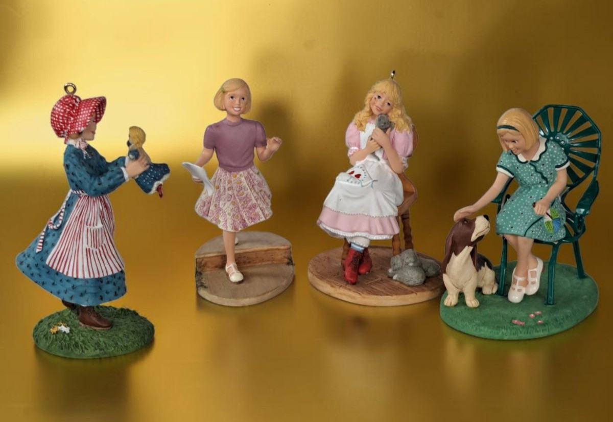 Lot of 4 Hallmark American Girl Ornaments Kirsten Kit NO Boxes