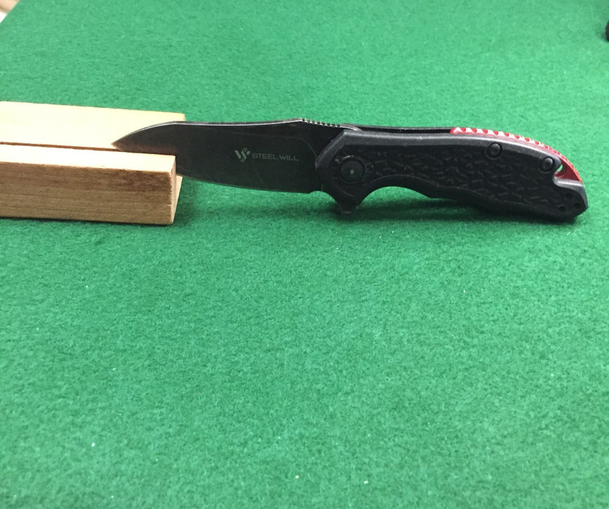 Steel Will Modus Linerlock 3″ D2 Black FRN Folding Knife F25 – USED GOOD! B-3