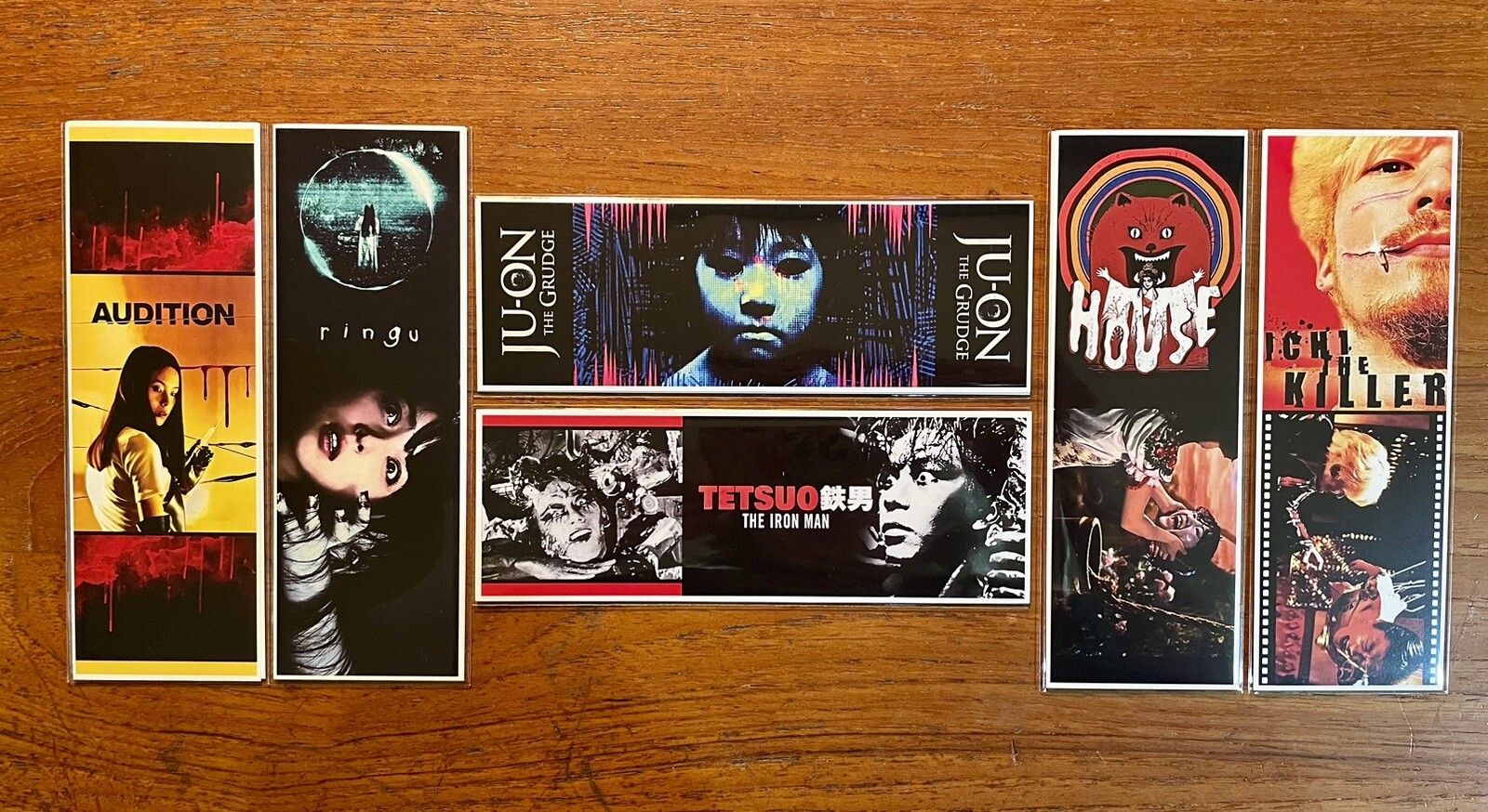JAPANESE HORROR Handmade Bookmarks J-Horror Films Ju-On Ringu Hausu Audition