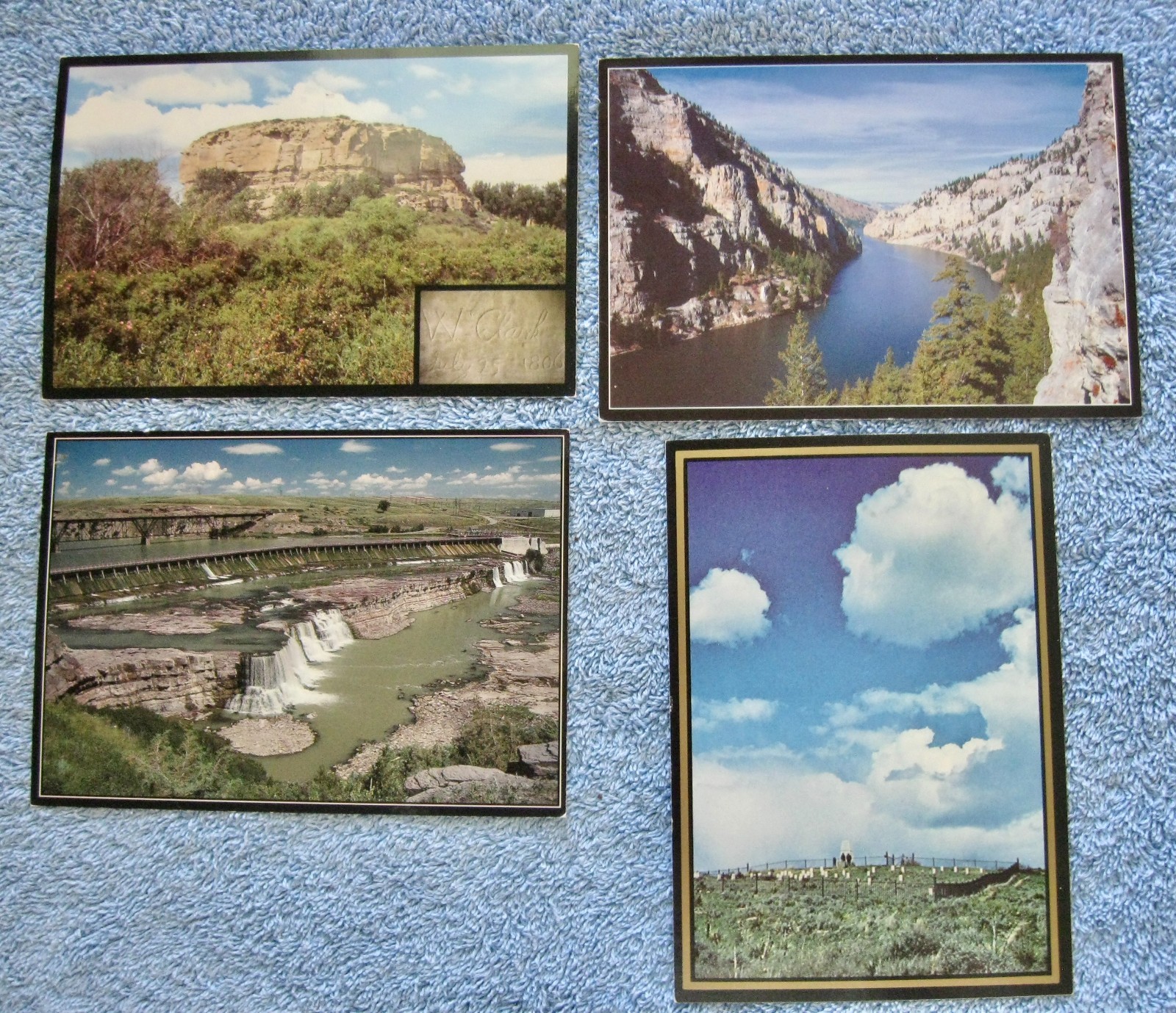 NEW! 4 MONTANA FAMOUS PLACES UNPOSTED Postcards; Unused; 4″x6″; POMPEY’S; CUSTER