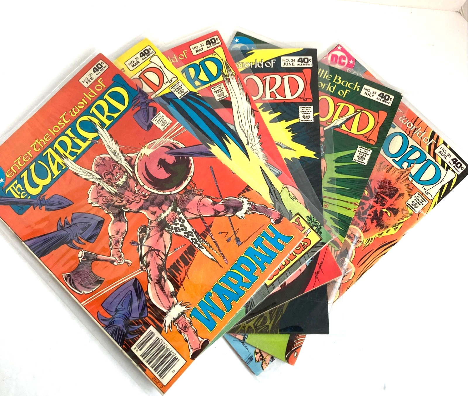 The Warlord DC Comics Lot #30 31 33 34 35 36 (1979) Mike Grell Bronze Age Vtg